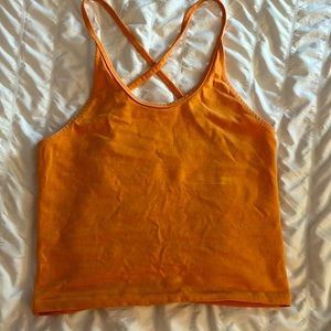 Cute summer top and very light weight. Nice soft color and fitted true to size.